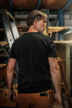 &SONS Tops-Boxer Pocket T-Shirt Black