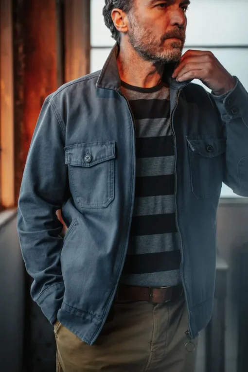 &SONS Jackets & Coats-Cab Coat Churchill Blue