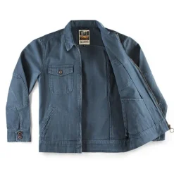 &SONS Jackets & Coats-Cab Coat Churchill Blue