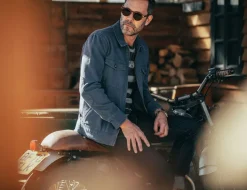 &SONS Jackets & Coats-Cab Coat Churchill Blue