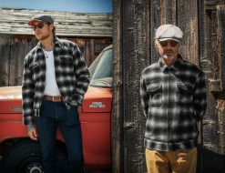 &SONS Jackets & Coats-Cab Coat Grey Check