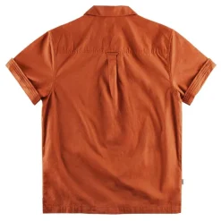&SONS Tops-Cabana Shirt Burnt Orange