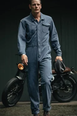 &SONS Bottoms & Shorts-Churchill Coveralls Dark Denim