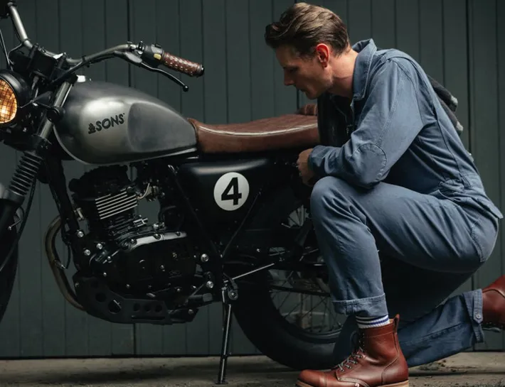 &SONS Bottoms & Shorts-Churchill Coveralls Dark Denim