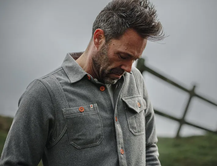 &SONS Tops-Cloud Shirt Grey