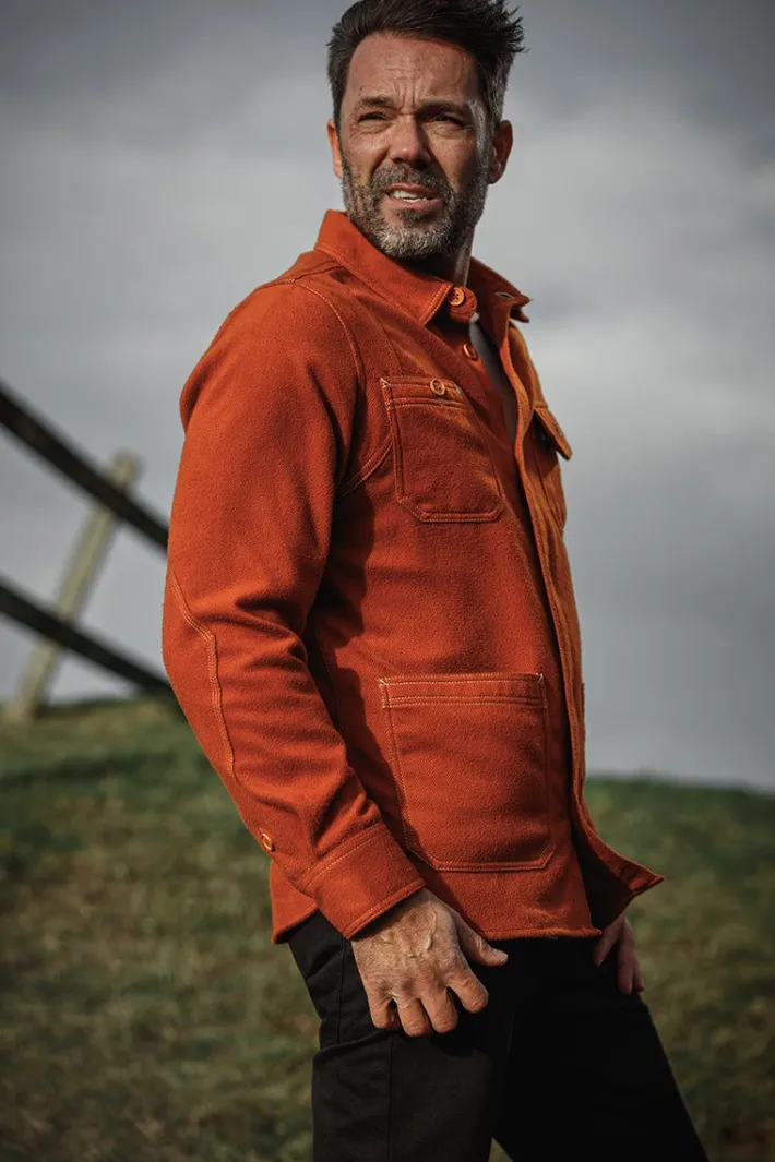 &SONS Tops-Cloud Shirt Rust