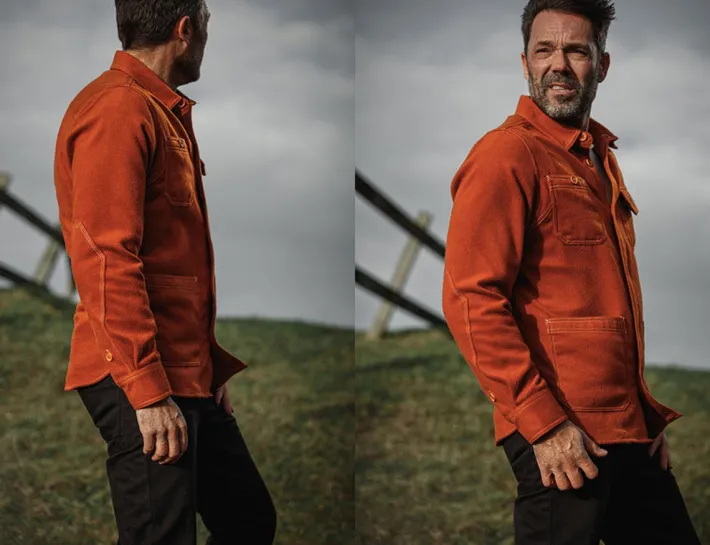 &SONS Tops-Cloud Shirt Rust