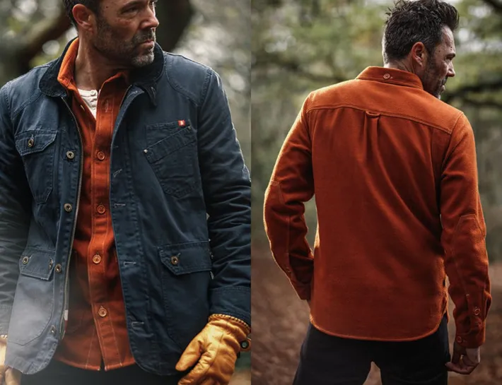 &SONS Tops-Cloud Shirt Rust