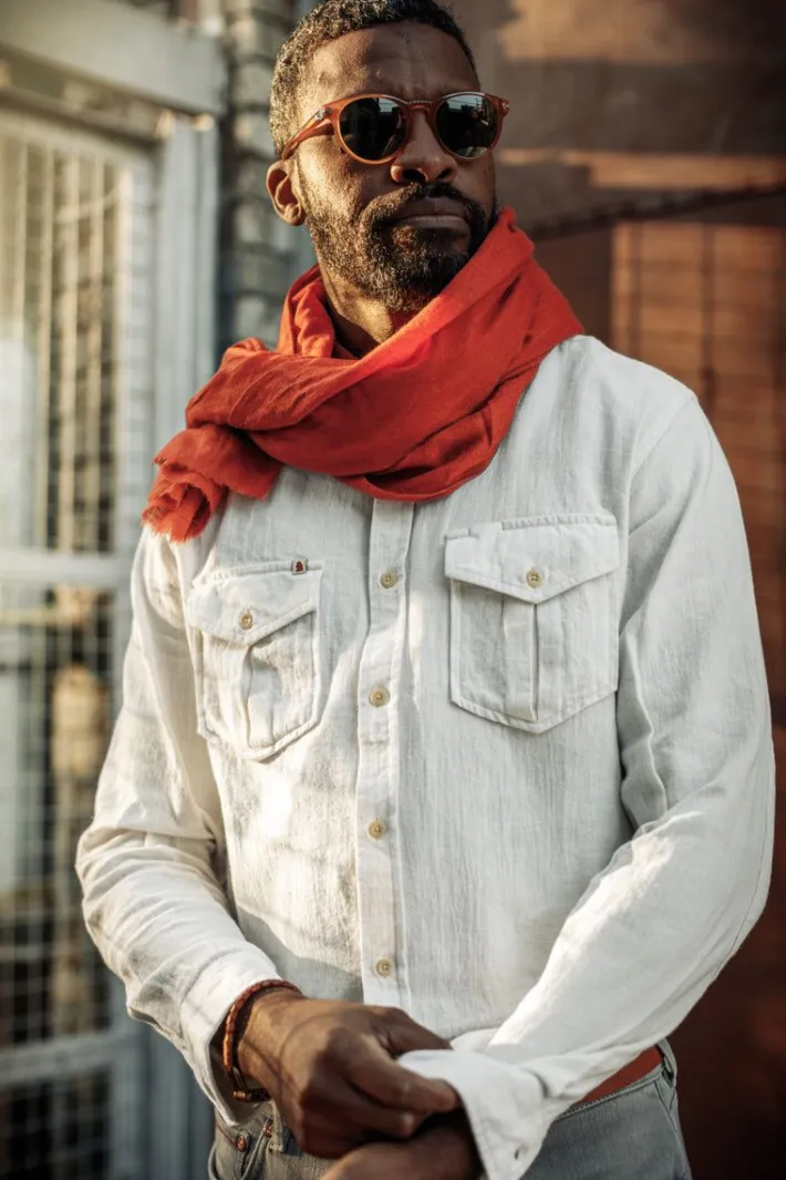 &SONS Tops-Coast Long Sleeve Shirt Off-White