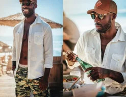 &SONS Tops-Coast Long Sleeve Shirt Off-White