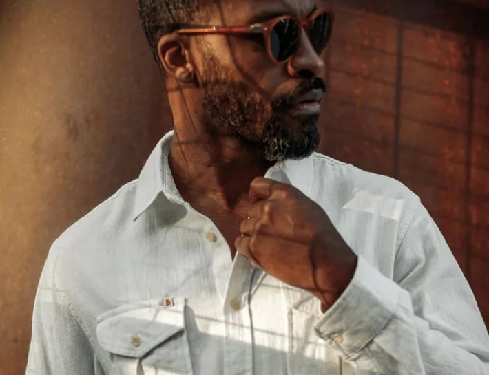 &SONS Tops-Coast Long Sleeve Shirt Off-White