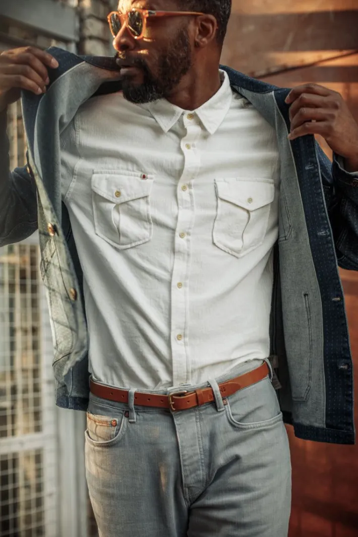 &SONS Tops-Coast Long Sleeve Shirt Off-White