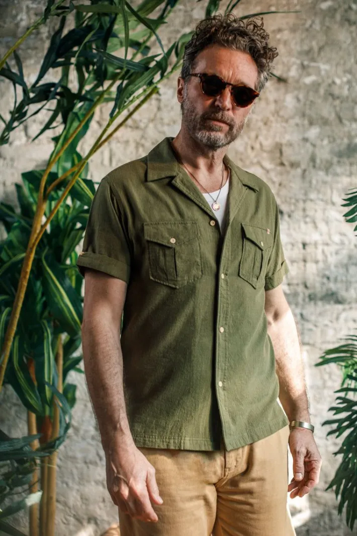 &SONS Tops-Coast Shirt Army Green