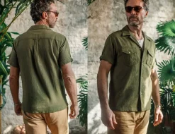 &SONS Tops-Coast Shirt Army Green