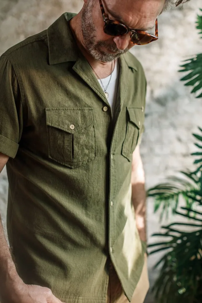 &SONS Tops-Coast Shirt Army Green