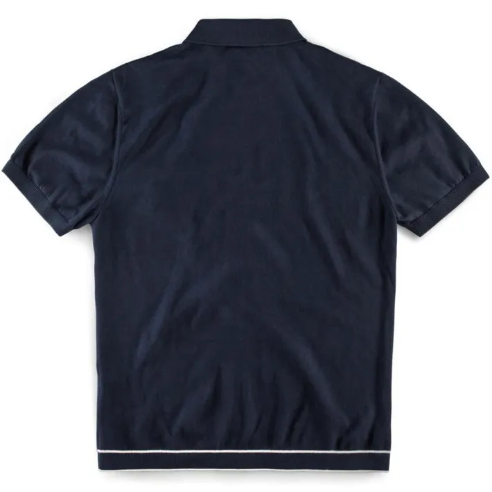 &SONS Tops-Dean Polo Navy