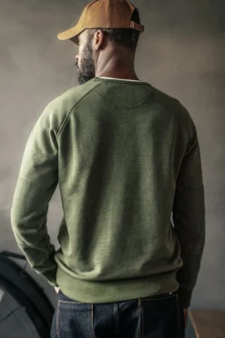 &SONS Jackets & Coats-Deck Sweatshirt Surplus Green