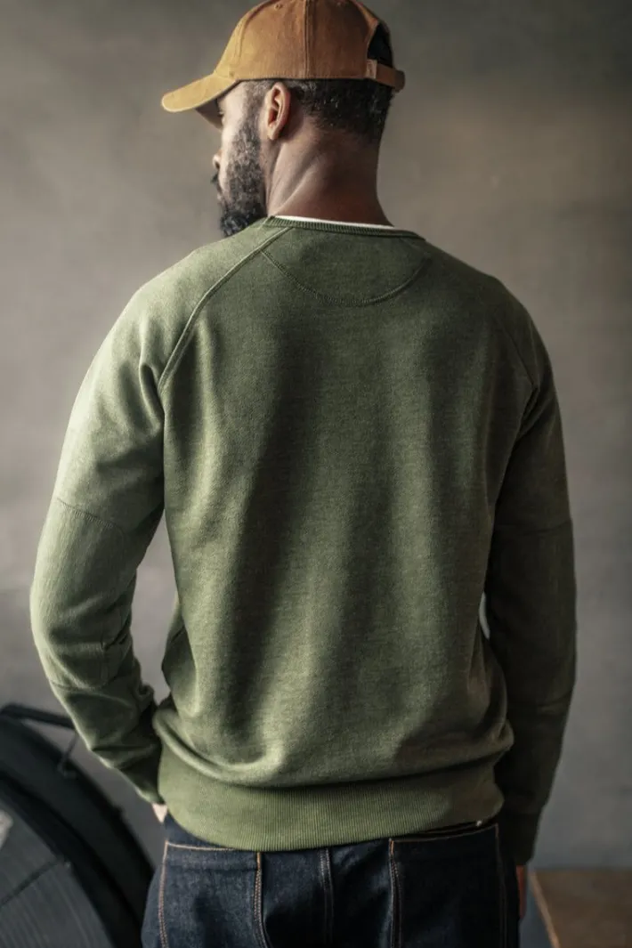 &SONS Jackets & Coats-Deck Sweatshirt Surplus Green