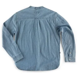 &SONS Tops-Emerson Shirt Indigo Stripe