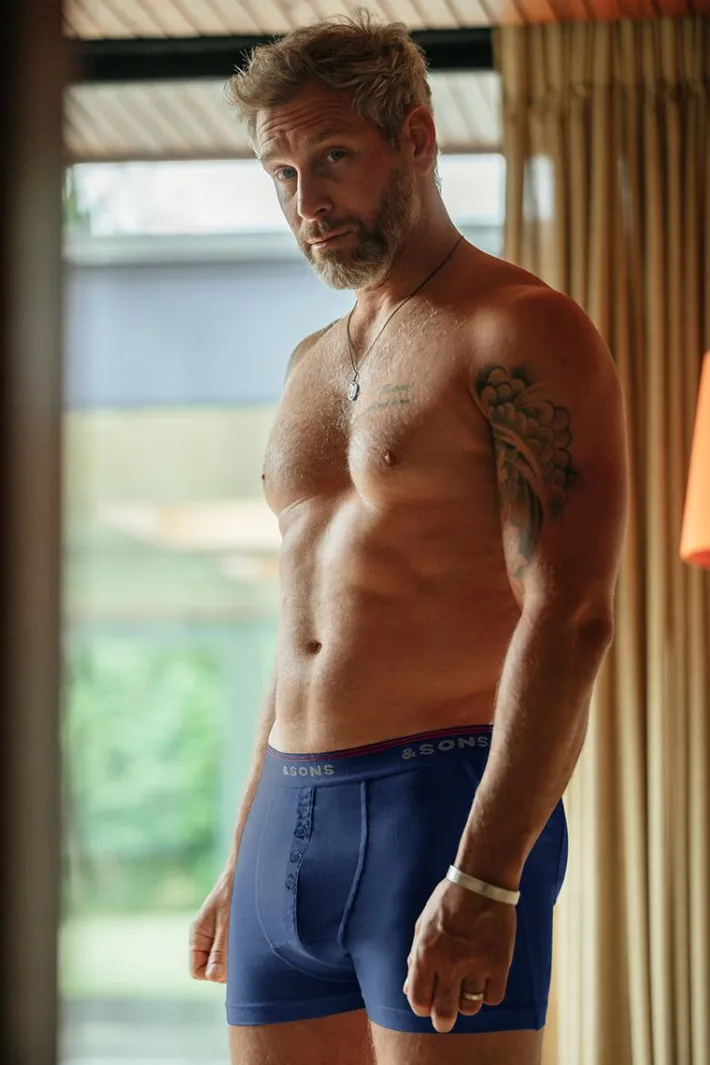 &SONS Tops-Essentials Boxer Shorts Indigo