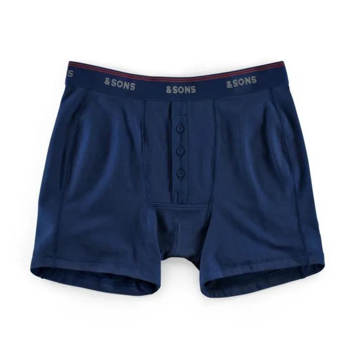 &SONS Tops-Essentials Boxer Shorts Indigo