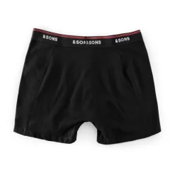 &SONS Tops-Essentials Boxer Shorts Black