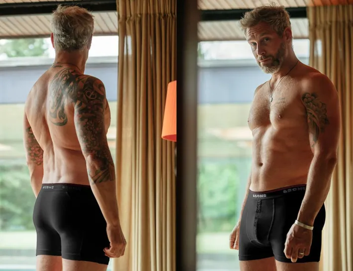 &SONS Tops-Essentials Boxer Shorts Black