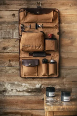 &SONS Essentials-Essentials Toilet Bag Tan