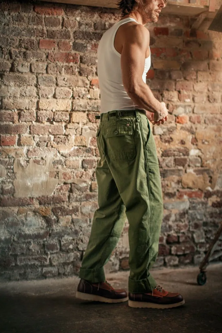 &SONS Bottoms & Shorts-Fatigue Pant Army Green