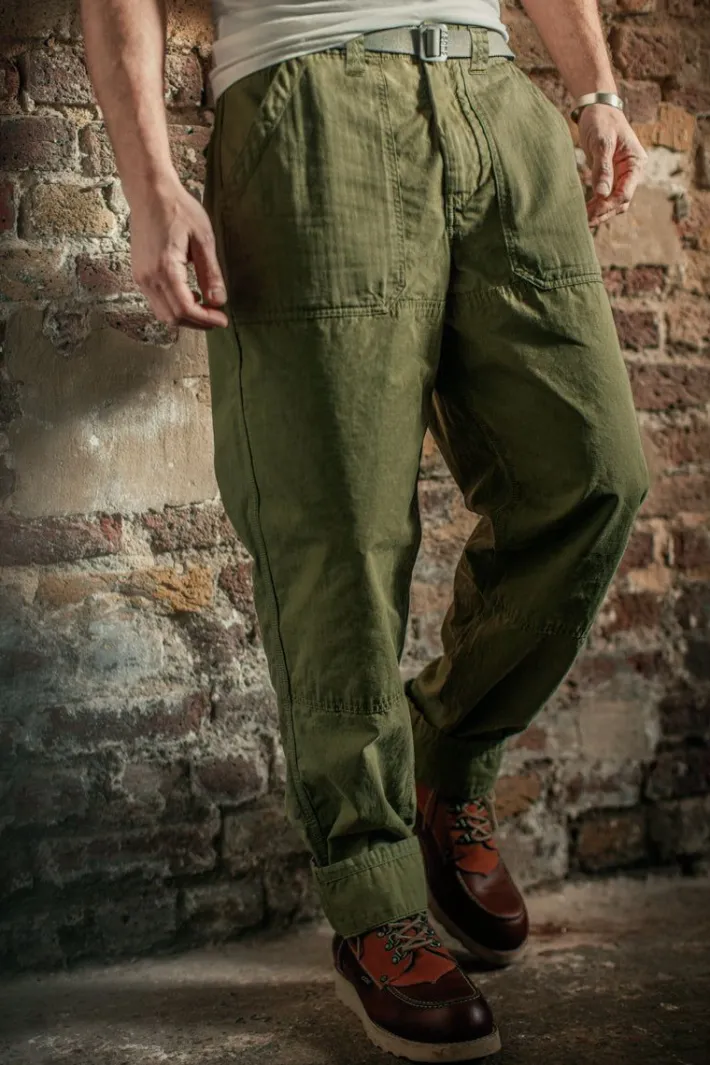 &SONS Bottoms & Shorts-Fatigue Pant Army Green