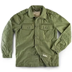 &SONS Jackets & Coats-Flag Overshirt Army Green