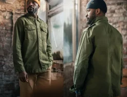 &SONS Jackets & Coats-Flag Overshirt Army Green