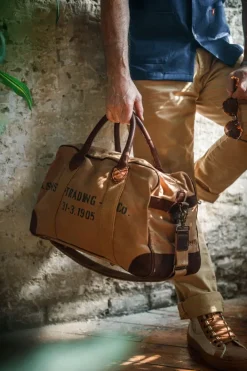 &SONS Leather Goods-Getaway Bag Tan