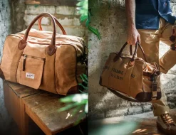 &SONS Leather Goods-Getaway Bag Tan