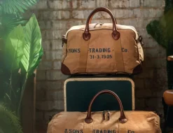 &SONS Leather Goods-Getaway Bag Tan