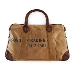 &SONS Leather Goods-Getaway Bag Tan