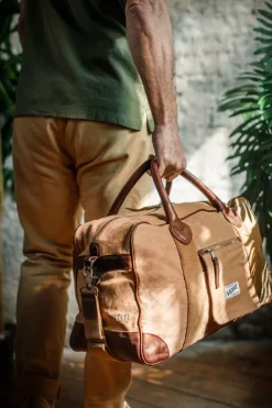 &SONS Leather Goods-Getaway Bag Tan