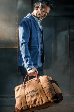 &SONS Leather Goods-Getaway Bag Tan