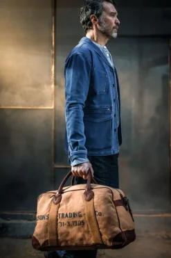 &SONS Leather Goods-Getaway Bag Tan