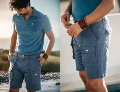 &SONS Bottoms & Shorts-Gravel Hiking Shorts Churchill Blue