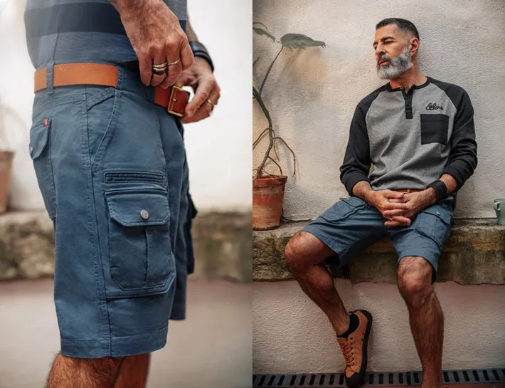 &SONS Bottoms & Shorts-Gravel Hiking Shorts Churchill Blue