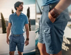 &SONS Bottoms & Shorts-Gravel Hiking Shorts Churchill Blue