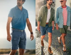 &SONS Bottoms & Shorts-Gravel Hiking Shorts Churchill Blue