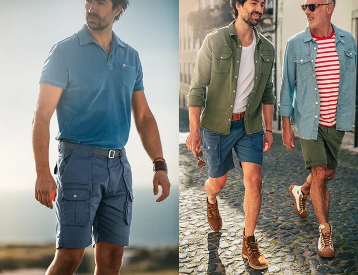 &SONS Bottoms & Shorts-Gravel Hiking Shorts Churchill Blue