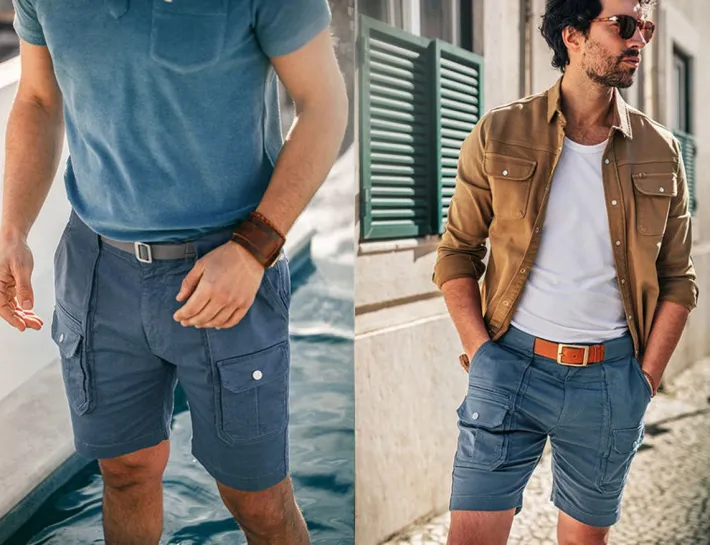 &SONS Bottoms & Shorts-Gravel Hiking Shorts Churchill Blue