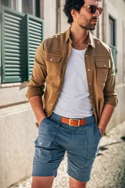 &SONS Bottoms & Shorts-Gravel Hiking Shorts Churchill Blue