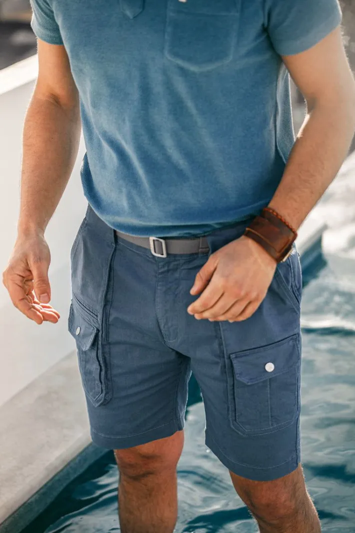 &SONS Bottoms & Shorts-Gravel Hiking Shorts Churchill Blue