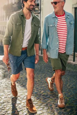 &SONS Bottoms & Shorts-Gravel Hiking Shorts Churchill Blue