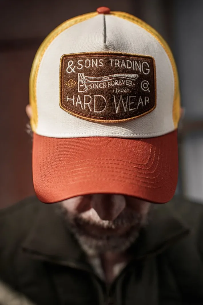 &SONS Headwear-Hardwear Trucker Cap Yellow