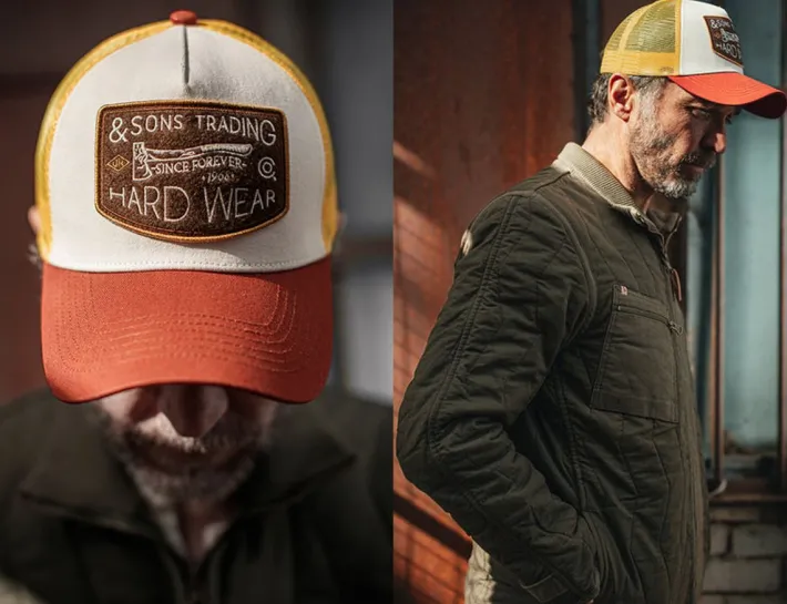 &SONS Headwear-Hardwear Trucker Cap Yellow